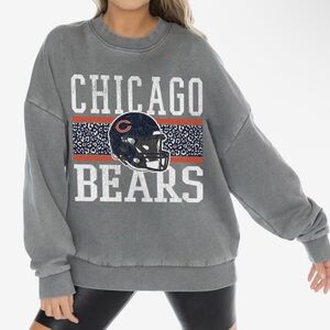Gameday Couture Gray Chicago Bears Vintage Wash Oversized Crewneck
